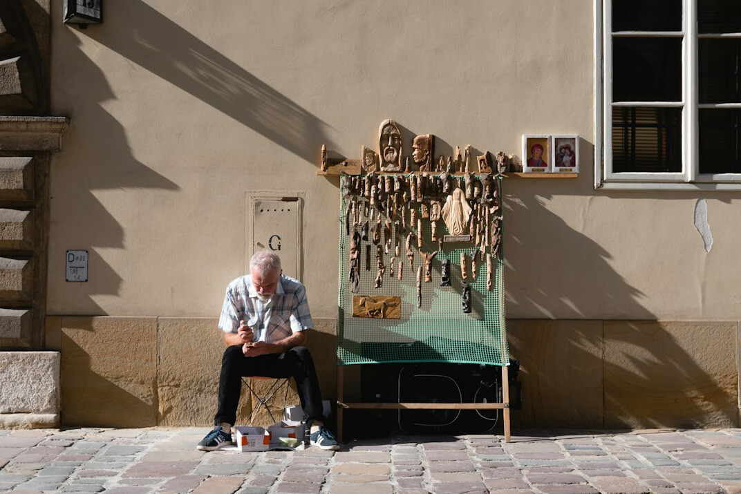 Portrait of a Polish male oral history researcher and interviewer